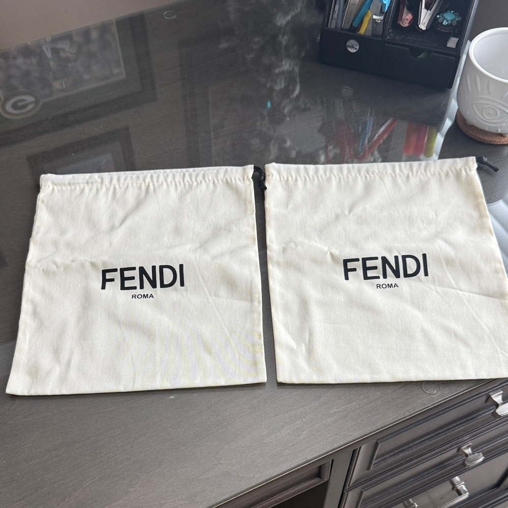 Fendi Cream Dust Bags Set New
